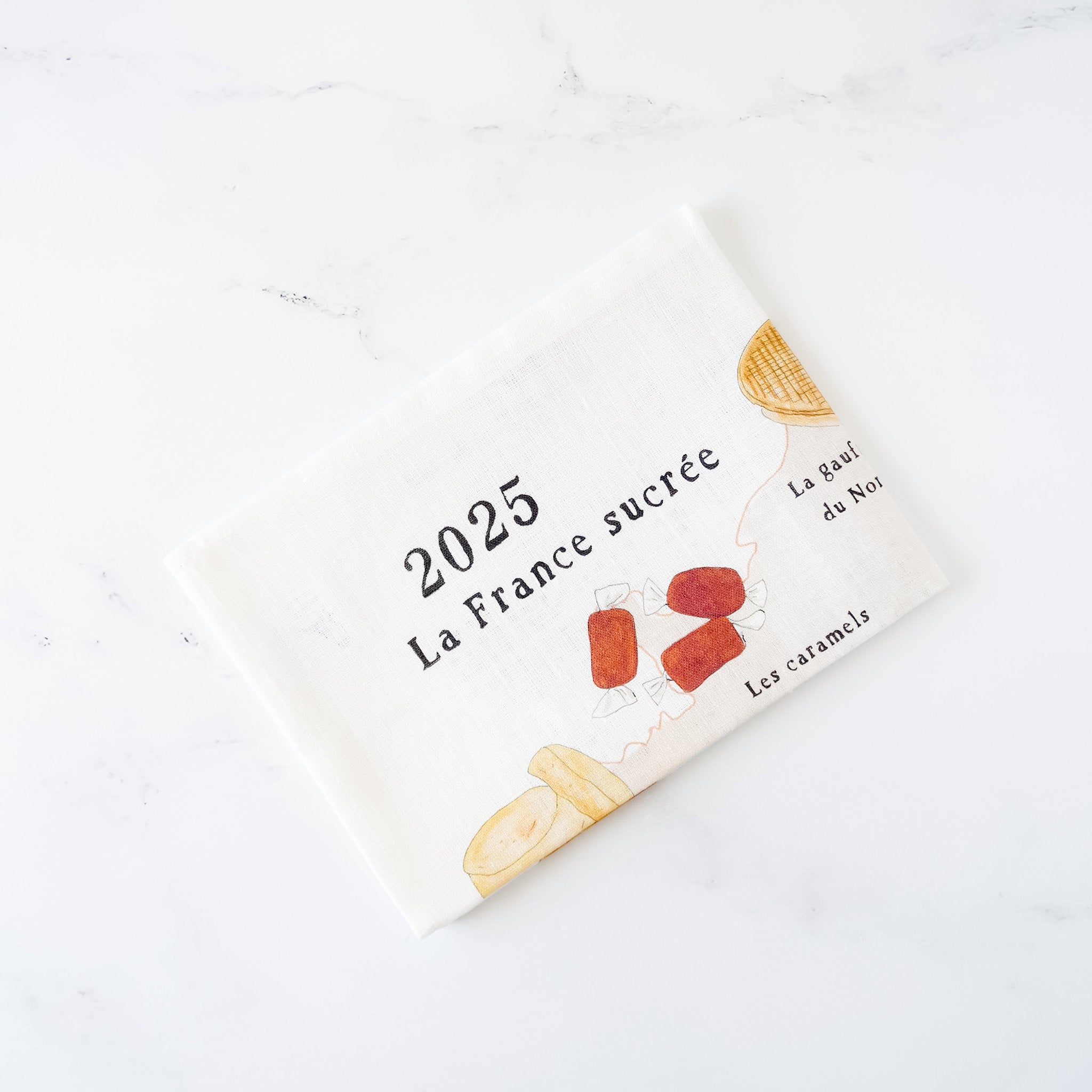 2025 linen calendar dish towel