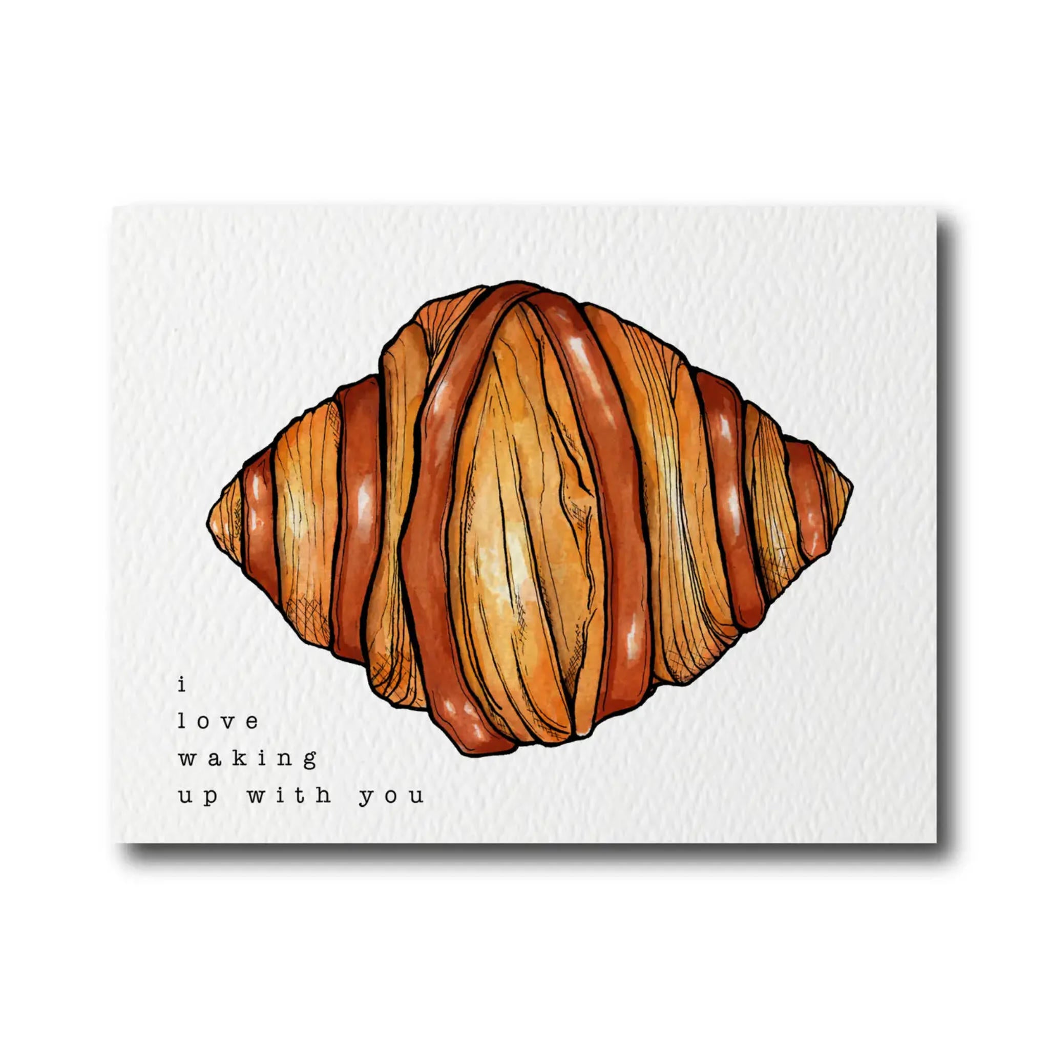 croissant love greeting card