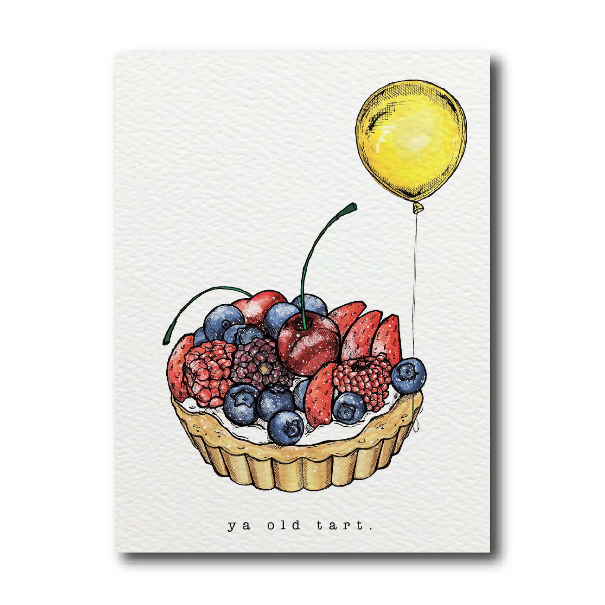 birthday tart card