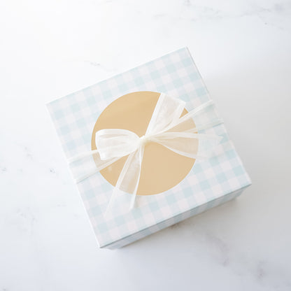 cookie box with window in powder blue