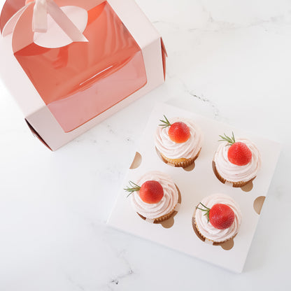cupcake inserts and pink cake box