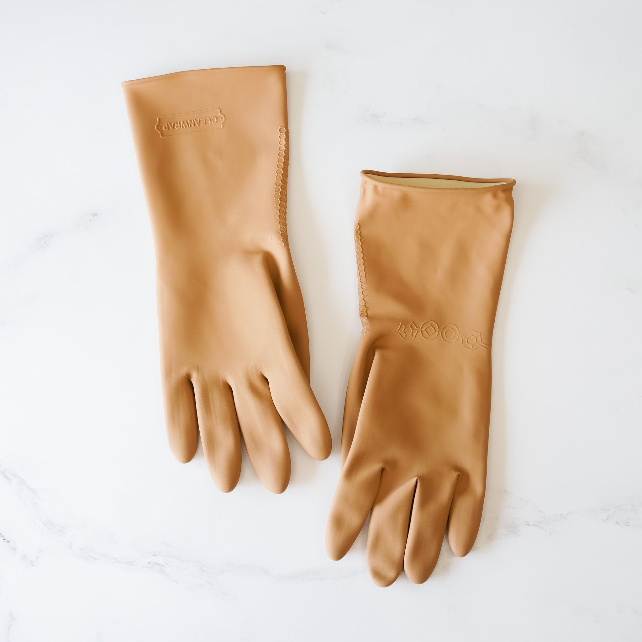 cleaning gloves in beige