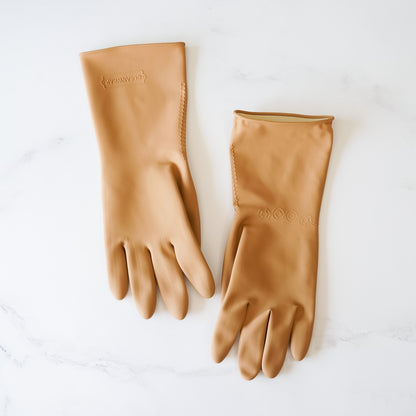 cleaning gloves in beige