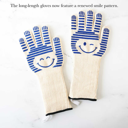 heat resistant oven gloves in long length