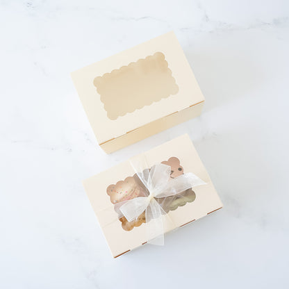 ivory bakery boxes with window