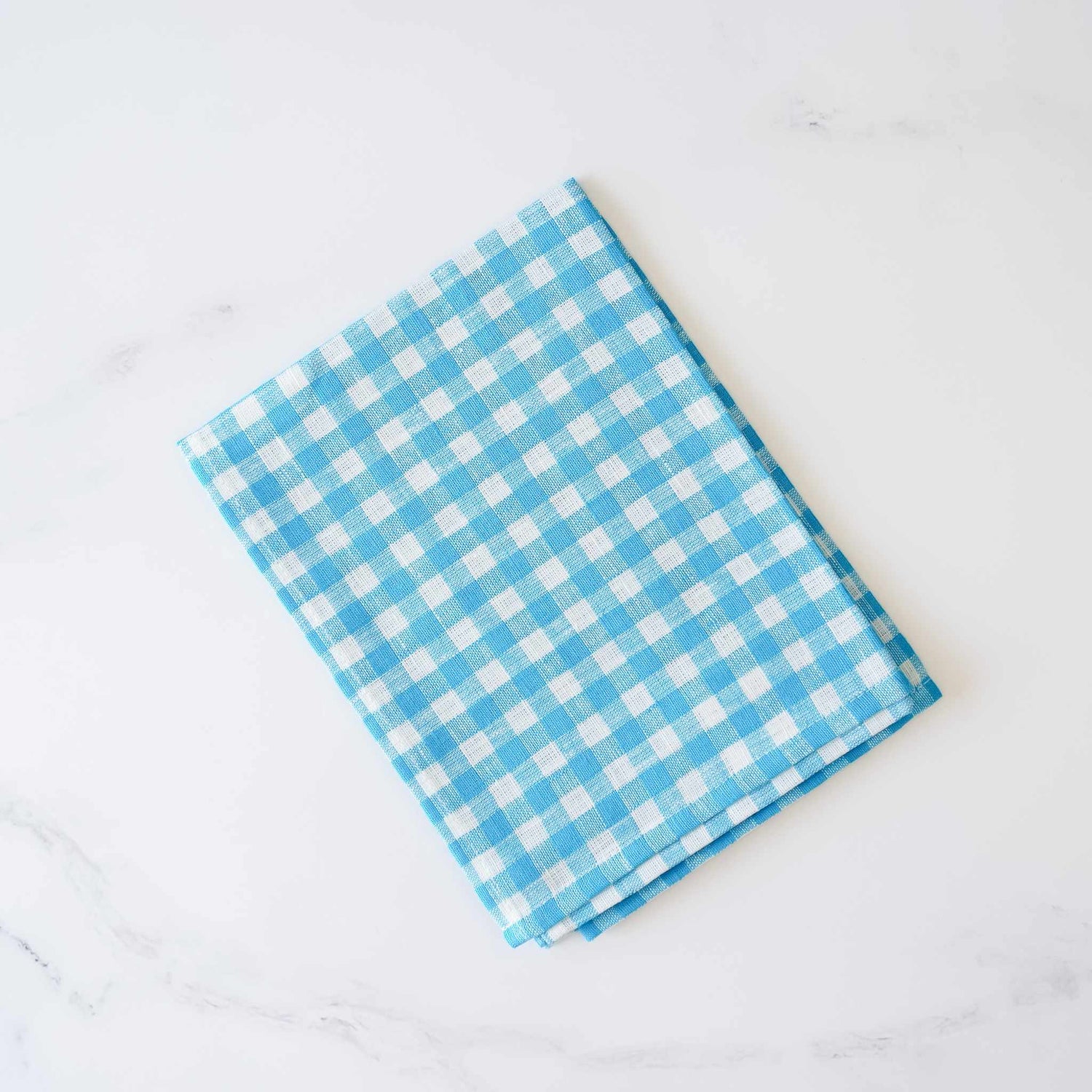 linen dish towel in light blue