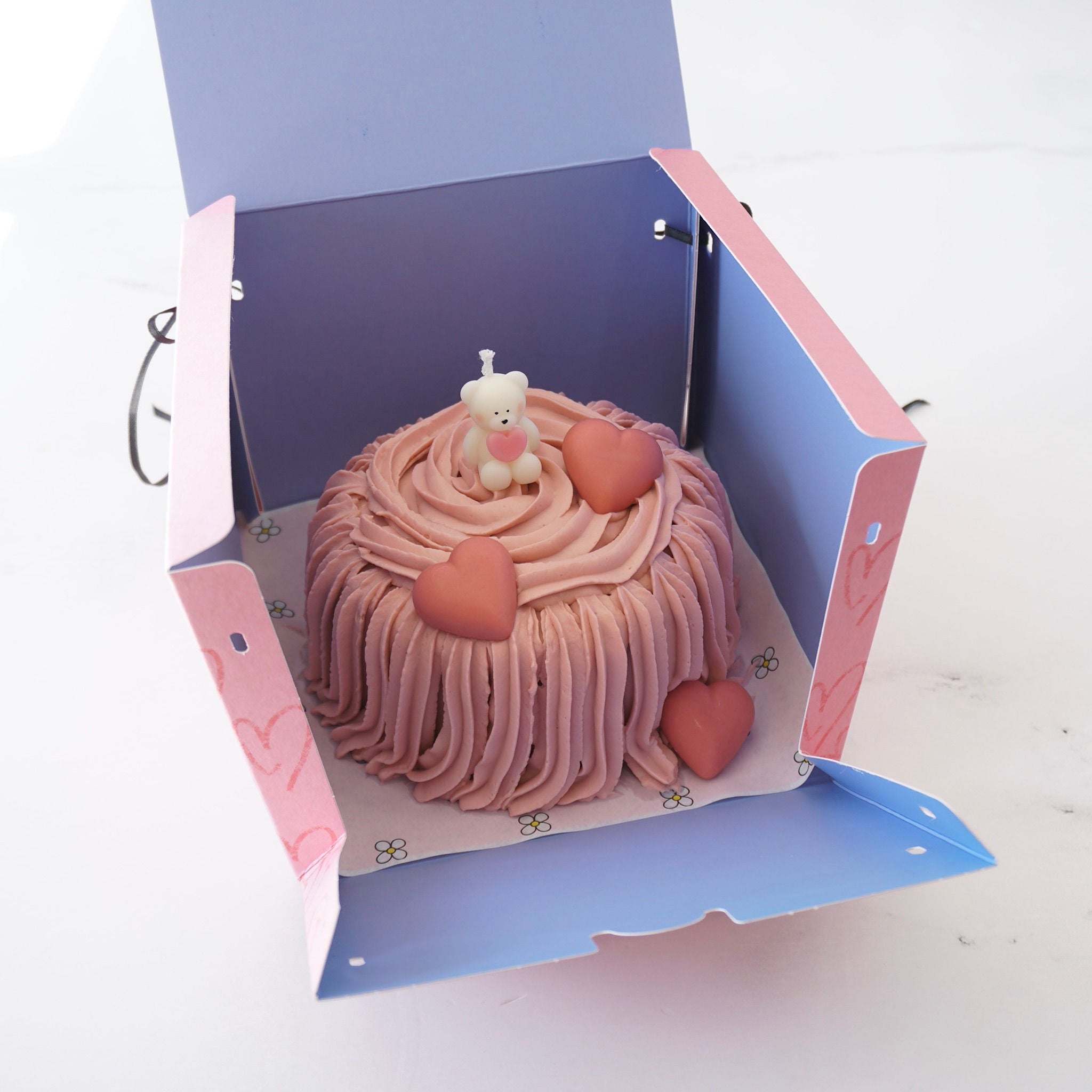 mini cake box in pink