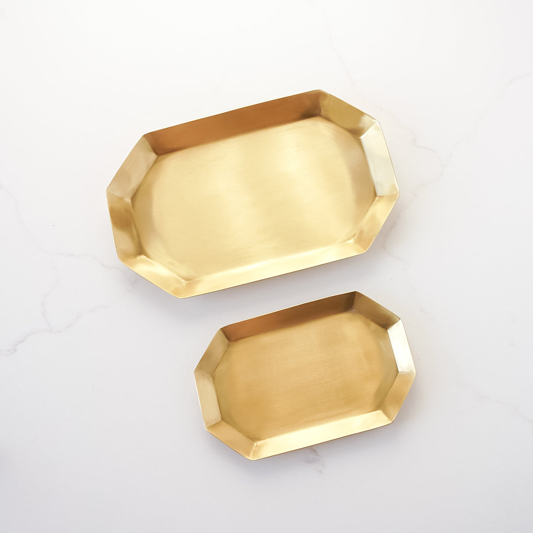 octagon brass tray in small and medium