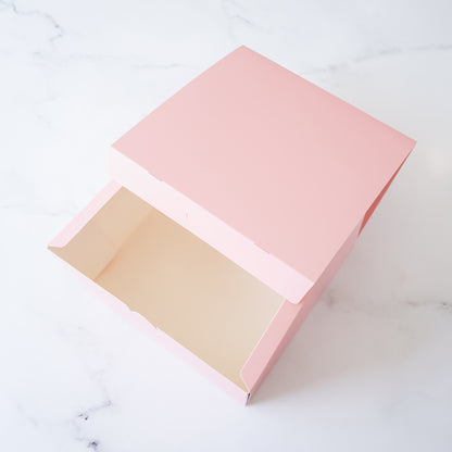 large bakery box in pink