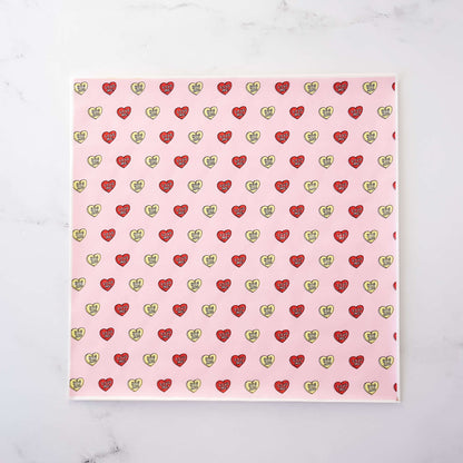 pink heart printed deli paper