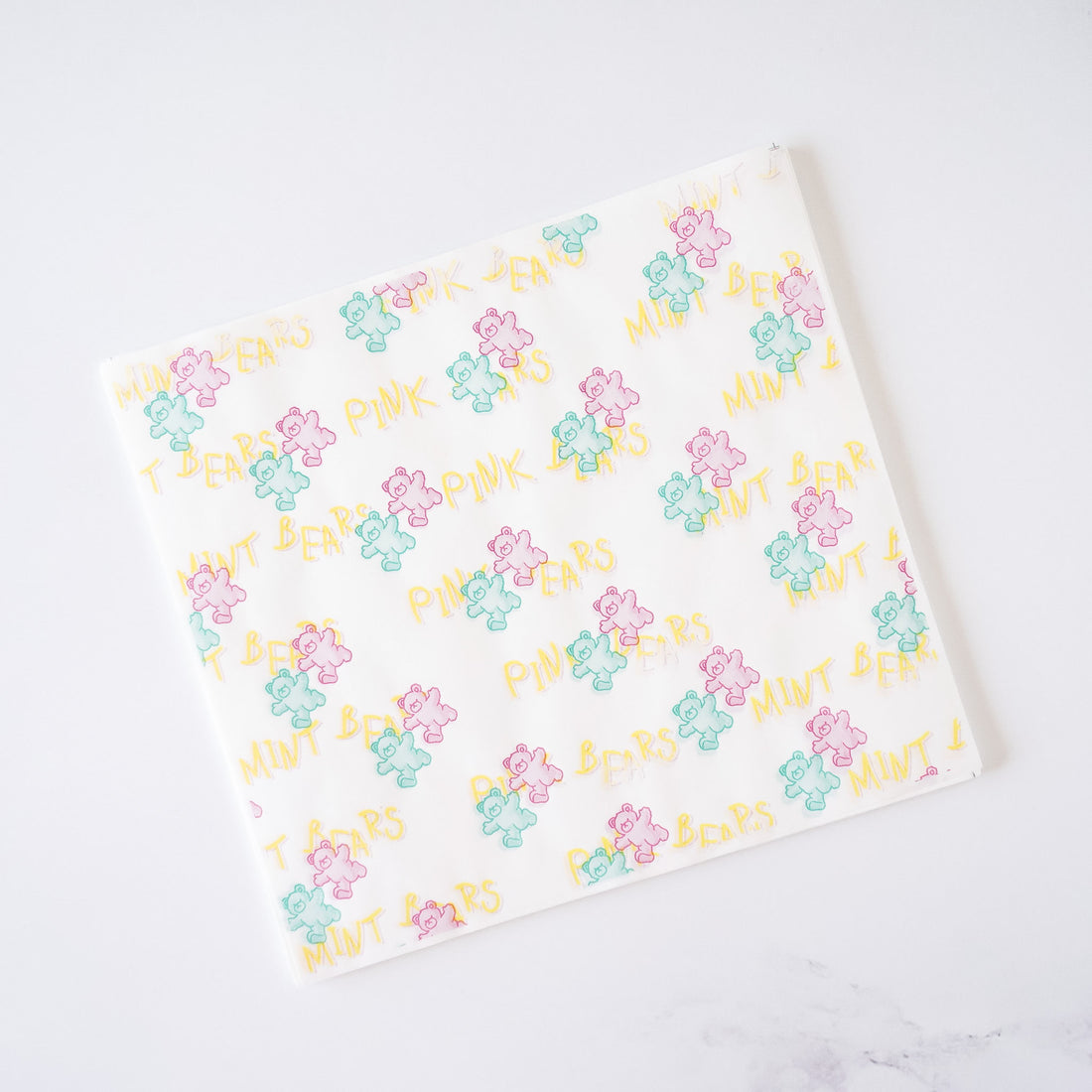 bear printed parchment paper