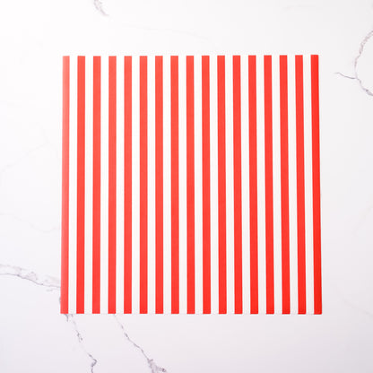 red and white striped food wrapping paper