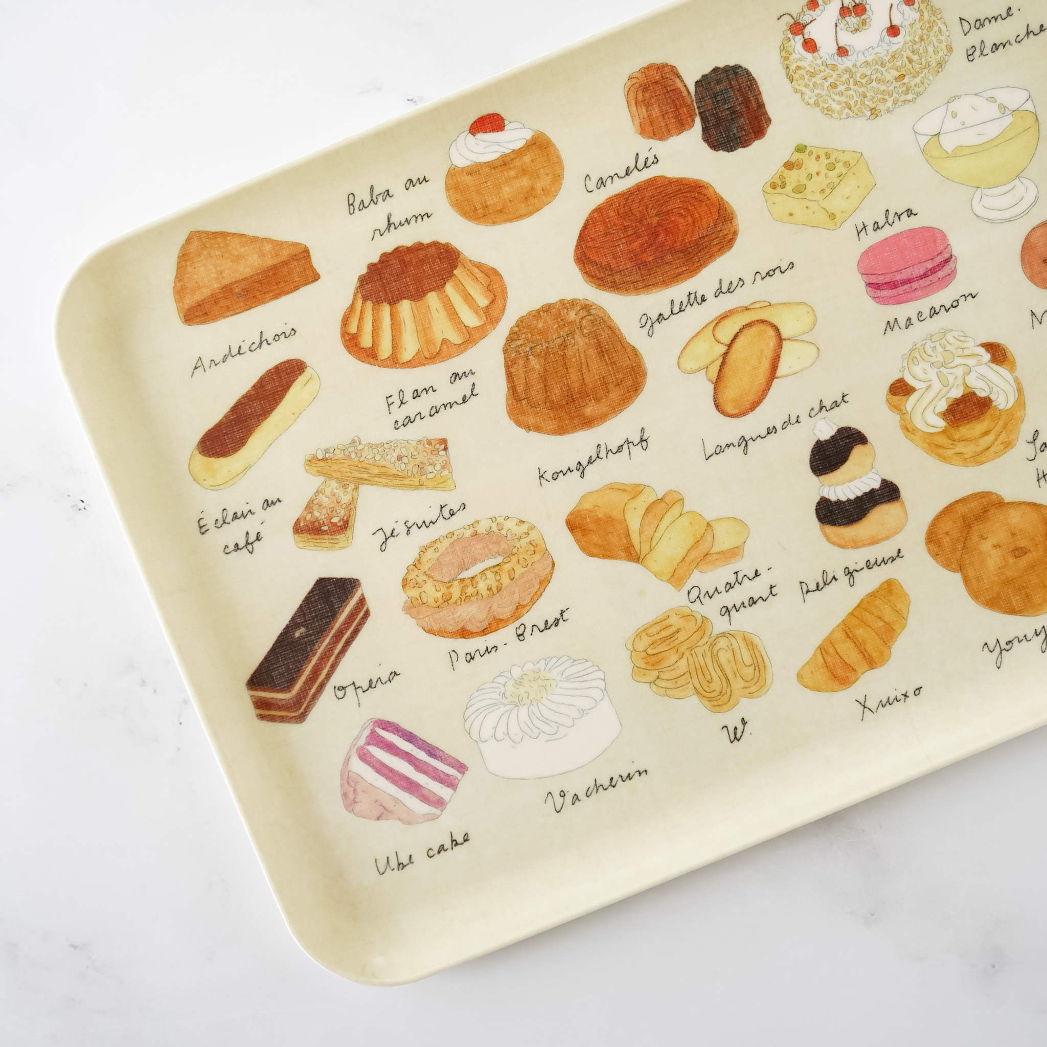 pastry printed serving tray