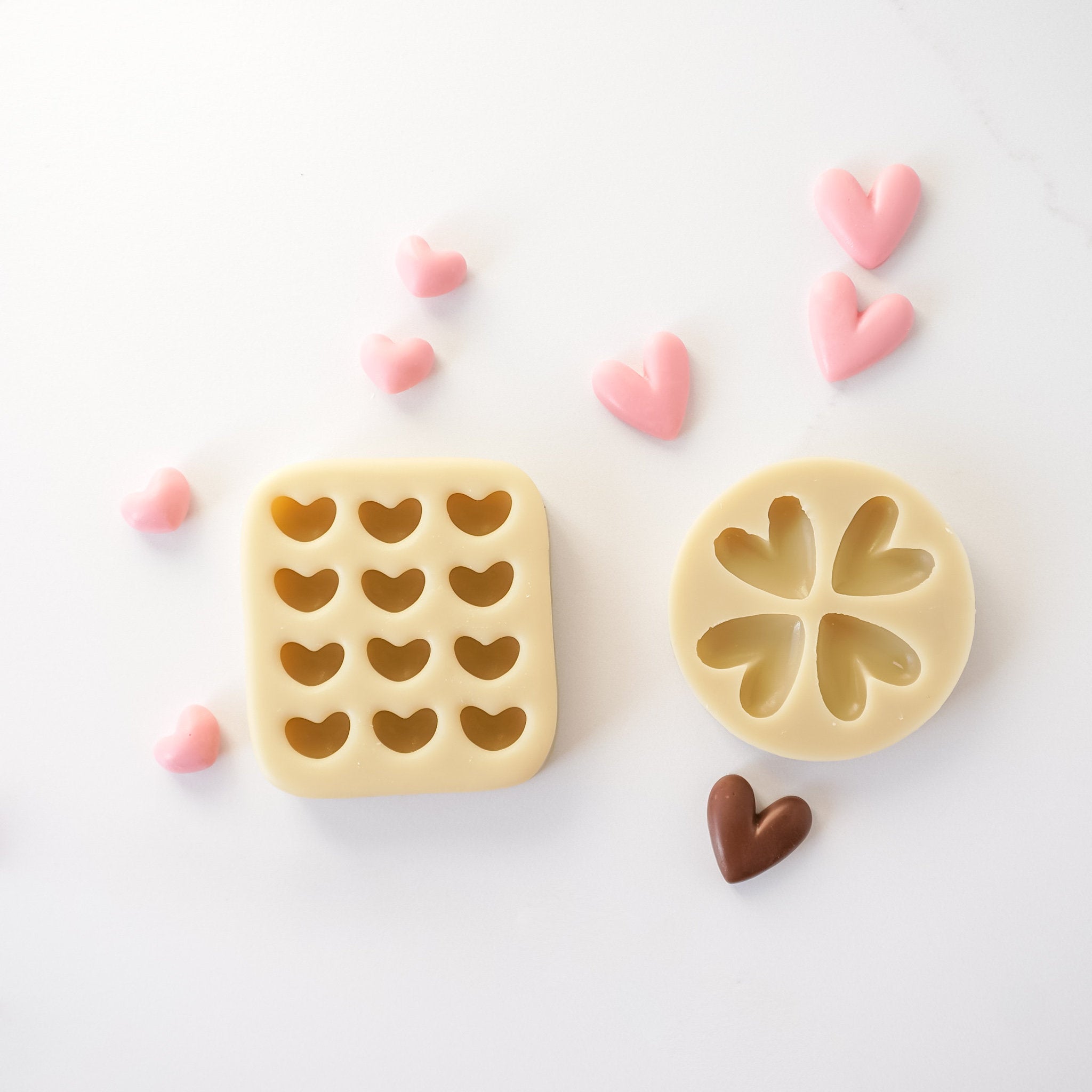 silicone chocolate mold, mini heart