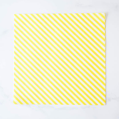 yellow stripe printed parchment paper